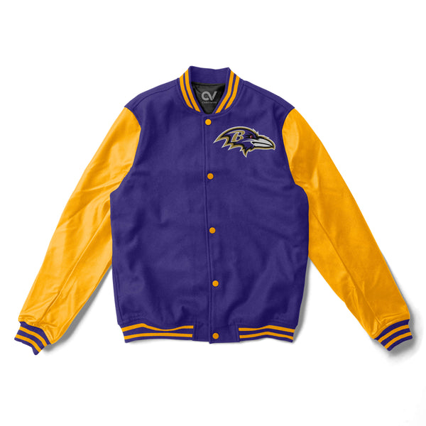 Baltimore Ravens CUSTOM Puffer Down Jacket -  Worldwide  Shipping