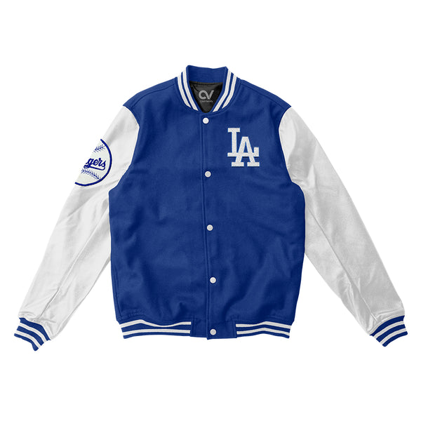 Men's La Dodgers Bomber Leather Jacket