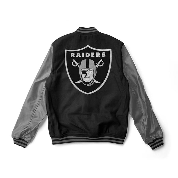 Las Vegas Raiders Oversized Leather Varsity Jacket