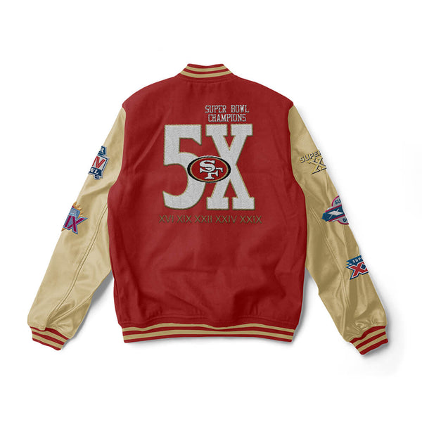 San Francisco 49ers Varsity Jacket - 5X Champions - NFL Jacket