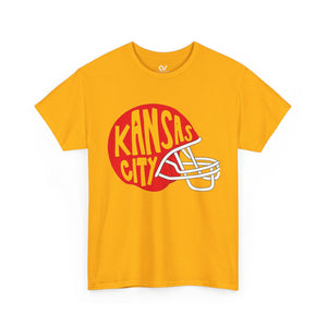 Unisex Heavy Cotton Tee - Kansas City Helmet Logo Tee