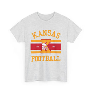 Kansas Football Unisex Heavy Cotton Tee - Casual Sportswear for Fans