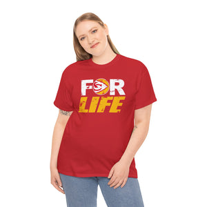 Bold Red Unisex Tee - 'FOR LIFE' Graphic Shirt