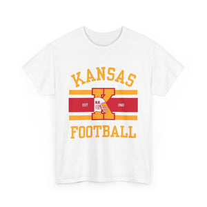 Kansas Football Unisex Heavy Cotton Tee - Casual Sportswear for Fans