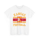 Kansas Football Unisex Heavy Cotton Tee - Casual Sportswear for Fans