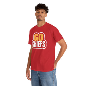 Unisex Heavy Cotton Tee - 'Go Chiefs' Shirt for Game Day Fans