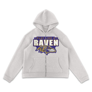 Baltimore Ravens Full-Zip Hoodie - Play Like A Raven Hoodie