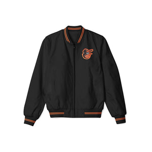 Baltimore Orioles Black Bomber Jacket – Sleek Lightweight Outerwear with Classic Team Logo