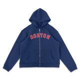 Boston Red Sox Wordmark Navy Blue Full-Zip Hoodie