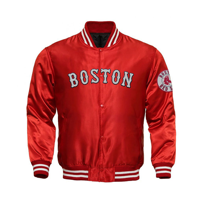 Boston Red Sox Starter Locker Room Satin Varsity Full-Snap Jacket