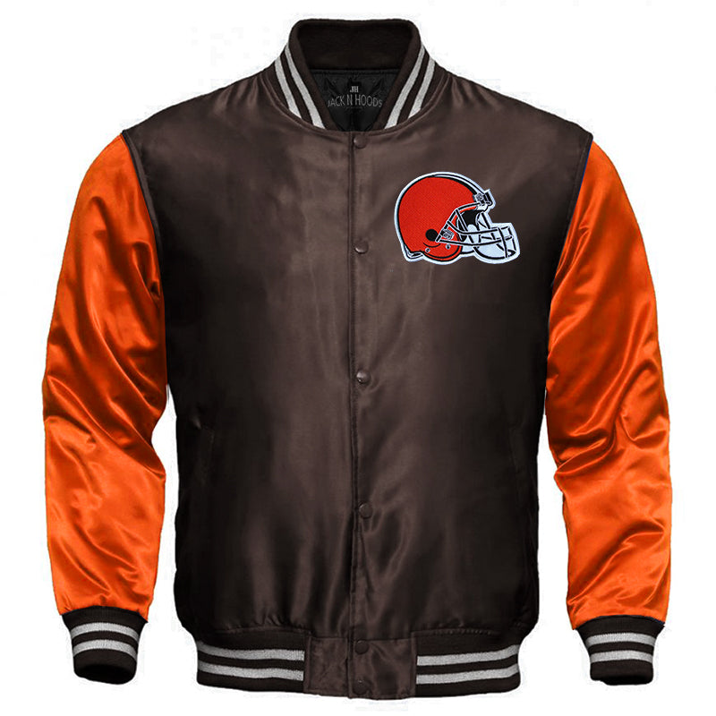 Cleveland Browns Satin Varsity Full-Snap Jacket