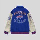 Buffalo Bills Collared Varsity Jacket - NFL Letterman Jacket - Clubs Varsity
