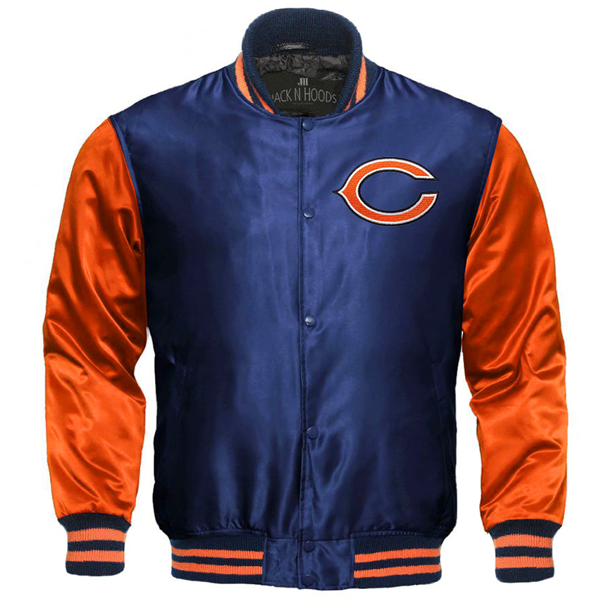 Chicago Bears Satin Varsity Full-Snap Jacket