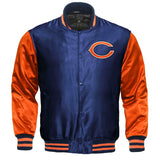 Chicago Bears Satin Varsity Full-Snap Jacket