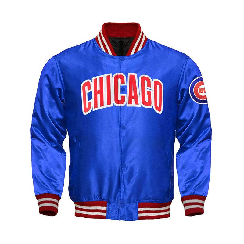 Chicago Cubs Starter Locker Room Satin Varsity Full-Snap Jacket