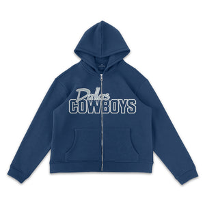 Dallas Cowboys Navy Blue Full-Zip Hoodie