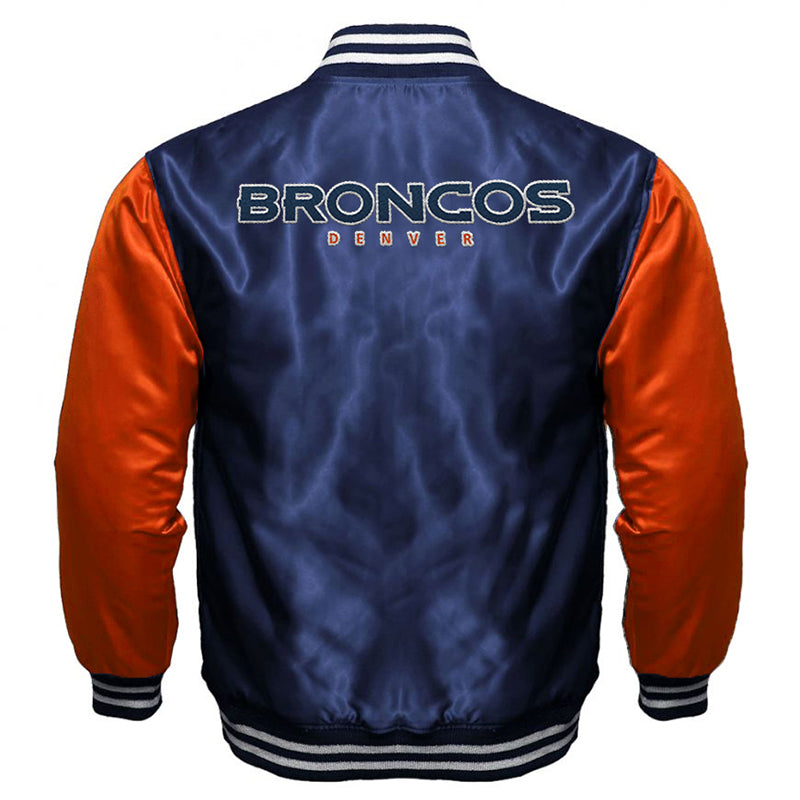 Denver Broncos Satin Varsity Full-Snap Jacket