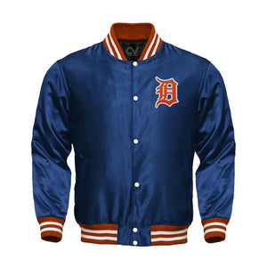 Detroit Tigers Starter Locker Room Satin Varsity Full-Snap Jacket