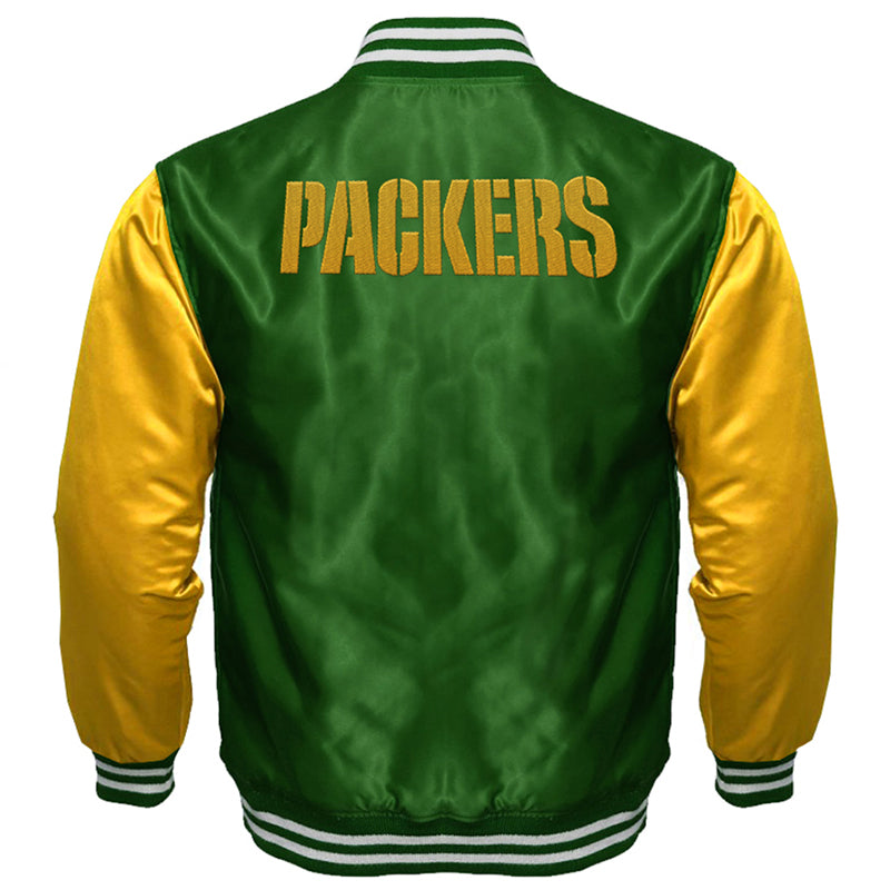 Green Bay Packers Satin Varsity Full-Snap Jacket