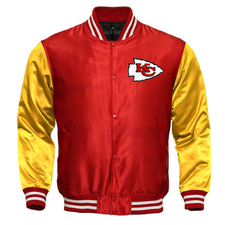 Kansas City Chiefs Satin Varsity Full-Snap Jacket