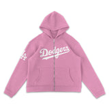 Los Angeles Dodgers Pink Full-Zip Hoodie