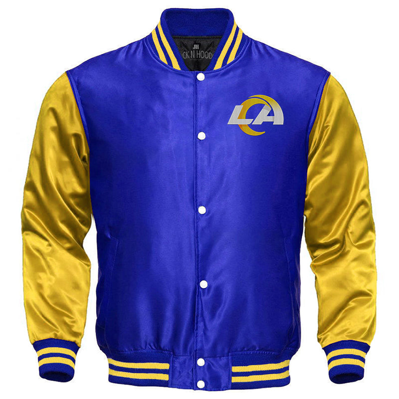 Los Angeles Rams Satin Varsity Full-Snap Jacket