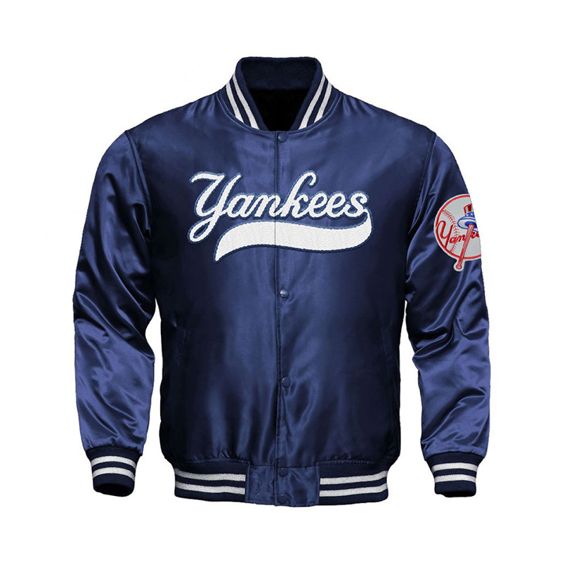 New York Yankees NY Starter Locker Room Satin Varsity Full-Snap Jacket