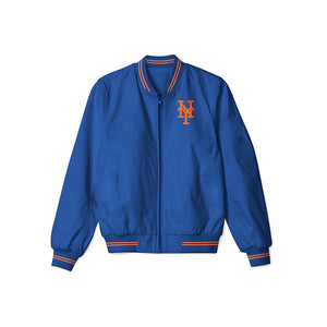 New York Mets Blue Bomber Jacket – Sleek Lightweight Outerwear with Classic Team Logo