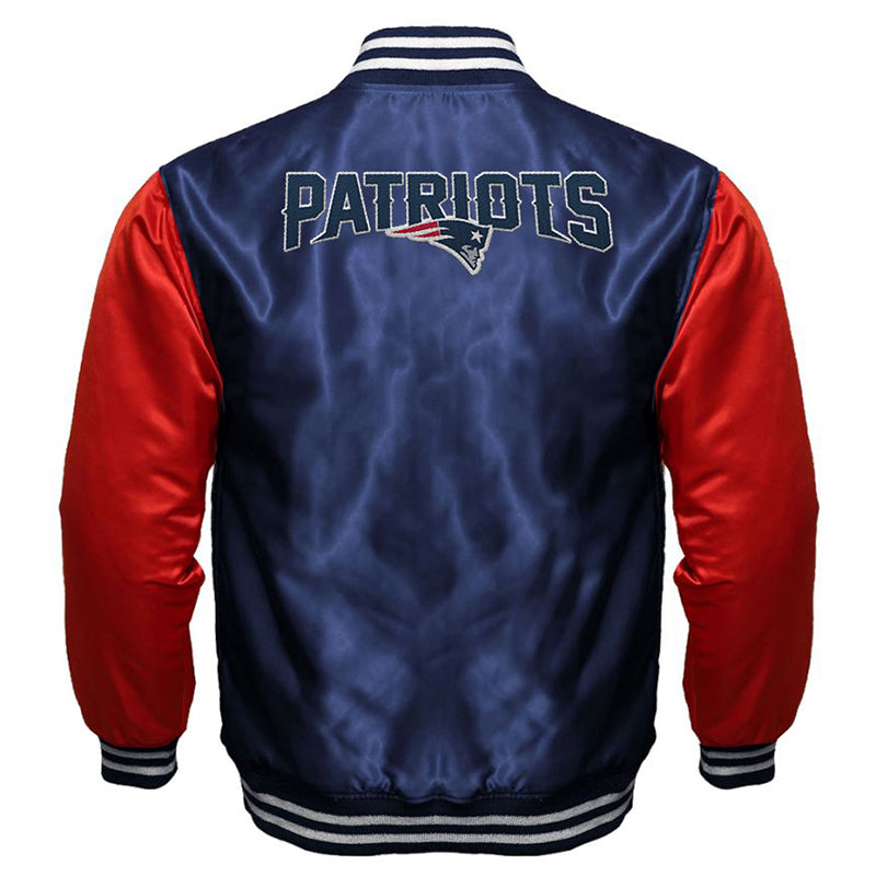 New England Patriots Satin Varsity Full-Snap Jacket