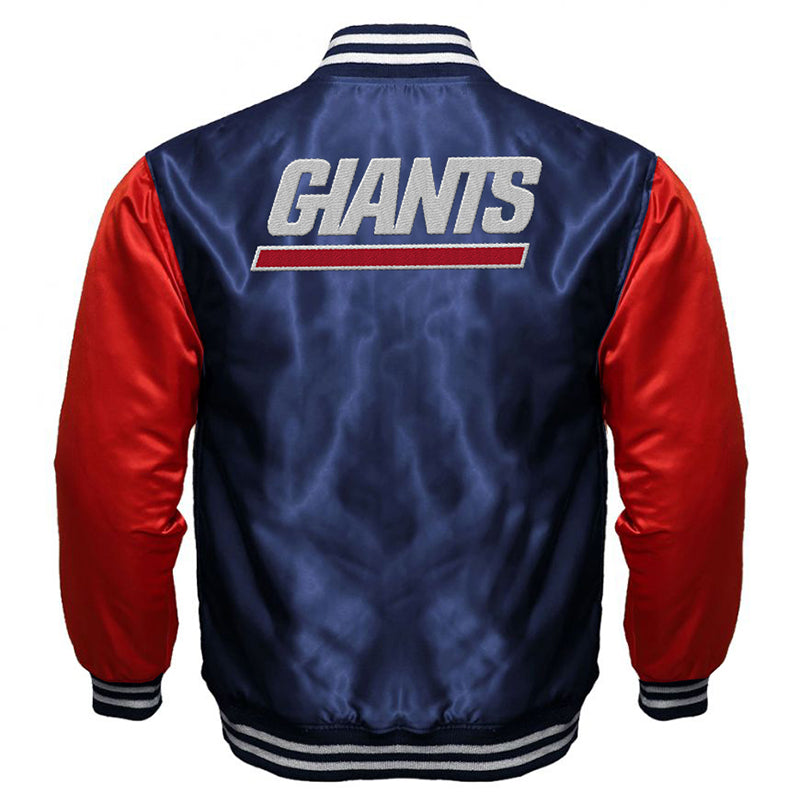 New York Giants Satin Varsity Full-Snap Jacket