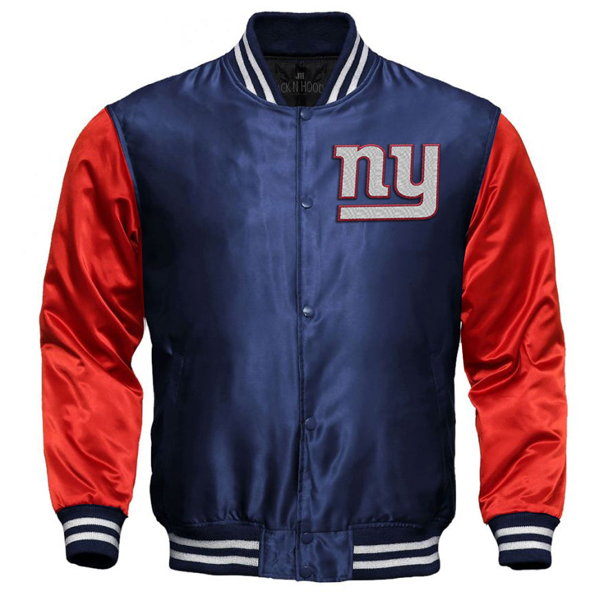 New York Giants Satin Varsity Full-Snap Jacket