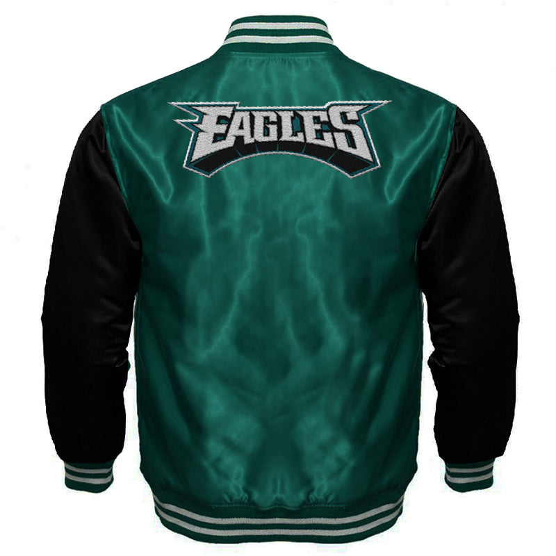 Philadelphia Eagles Satin Varsity Full-Snap Jacket