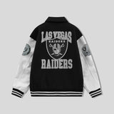 Las Vegas Raiders Collared Varsity Jacket - NFL Letterman Jacket - Clubs Varsity