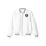 Las Vegas Raiders Lightweight White Bomber Jacket – NFL Bomber Jacket - Clubs Varsity