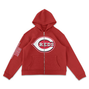Cincinnati Reds Logo Full-Zip Hoodie