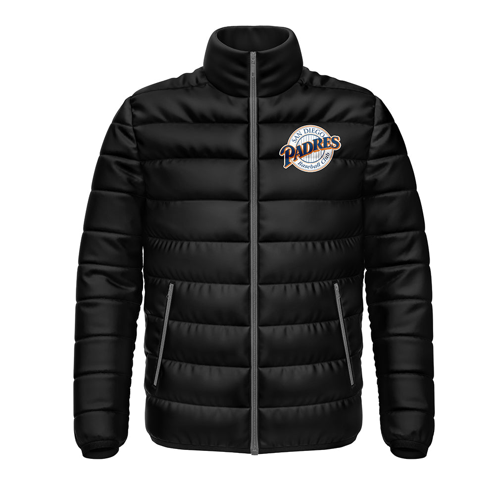 San Diego Padres Vintage Logo Puffer Jacket - MLB Puffer Jacket - Clubs Varsity