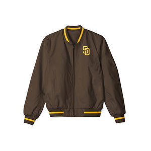 San Diego Padres Brown Bomber Jacket – Sleek Lightweight Outerwear with Classic Team Logo