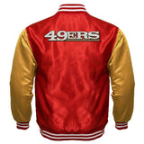 San Francisco 49ers Satin Varsity Full-Snap Jacket