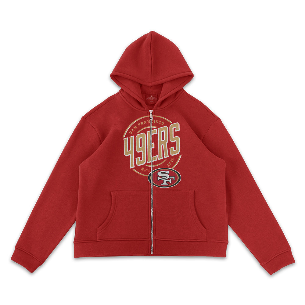 San Francisco 49ers Red Full-Zip Hoodie