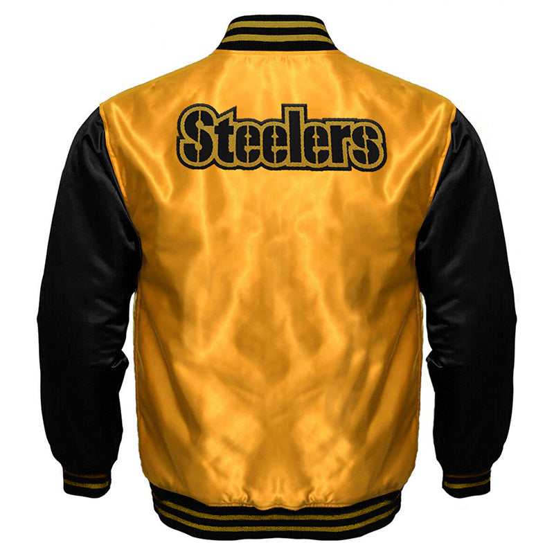 Pittsburgh Steelers Satin Varsity Full-Snap Jacket