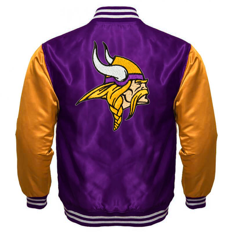 Minnesota Vikings Satin Varsity Full-Snap Jacket