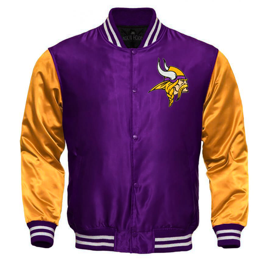 Minnesota Vikings Satin Varsity Full-Snap Jacket