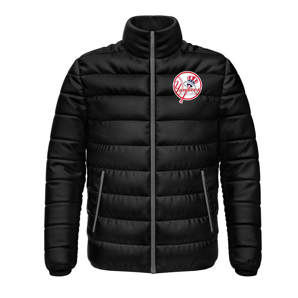 New York Yankees Vintage Logo Puffer Jacket - NFL Puffer Jacket - Clubs Varsity