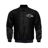 Baltimore Ravens Starter Locker Room Satin Varsity Full-Snap Jacket – Black