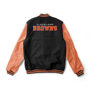 Cleveland Browns Starter Brown/Orange Varsity Jacket - NFL Letterman