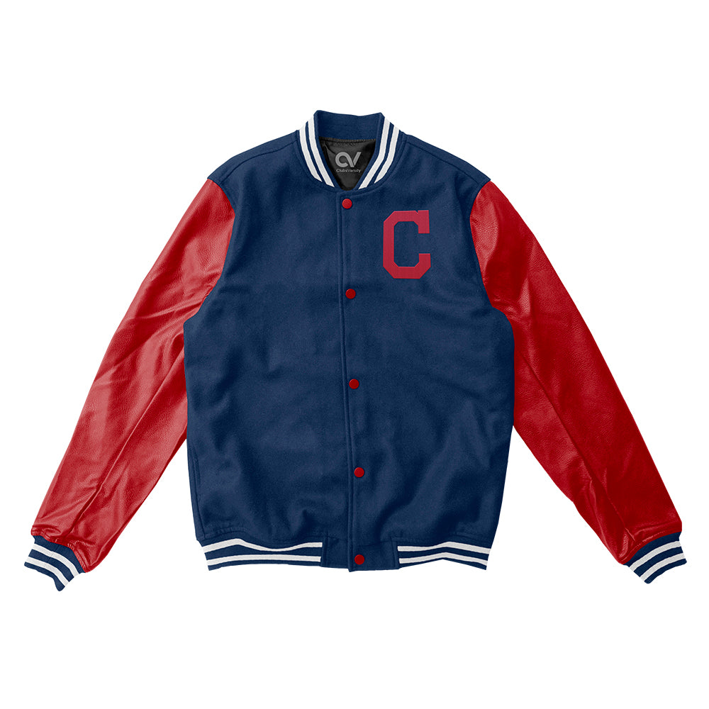 Cleveland Indians Blue Varsity Jacket - MLB Varsity Jacket - Clubs Varsity