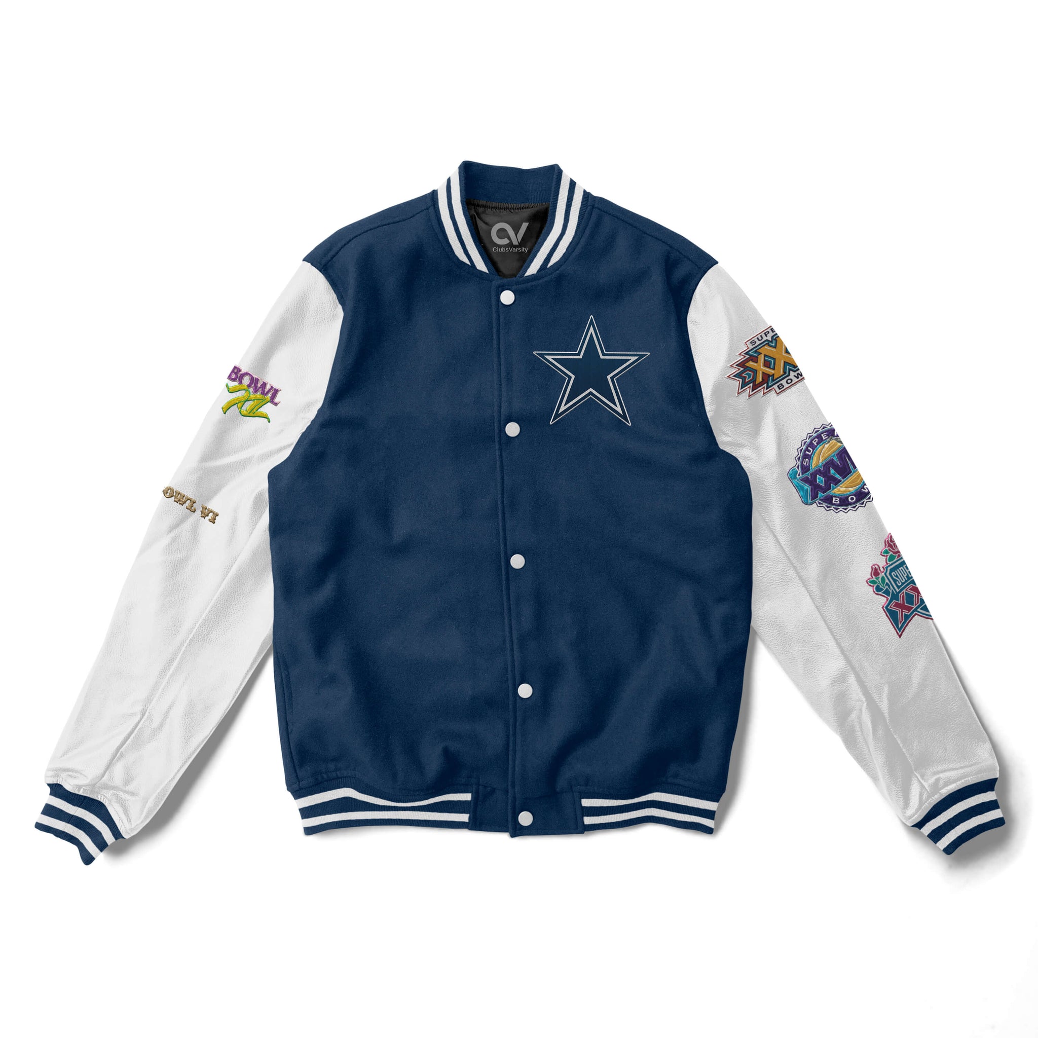 Dallas Cowboys Varsity Jacket -  5x Champions - NFL Letterman Jacket