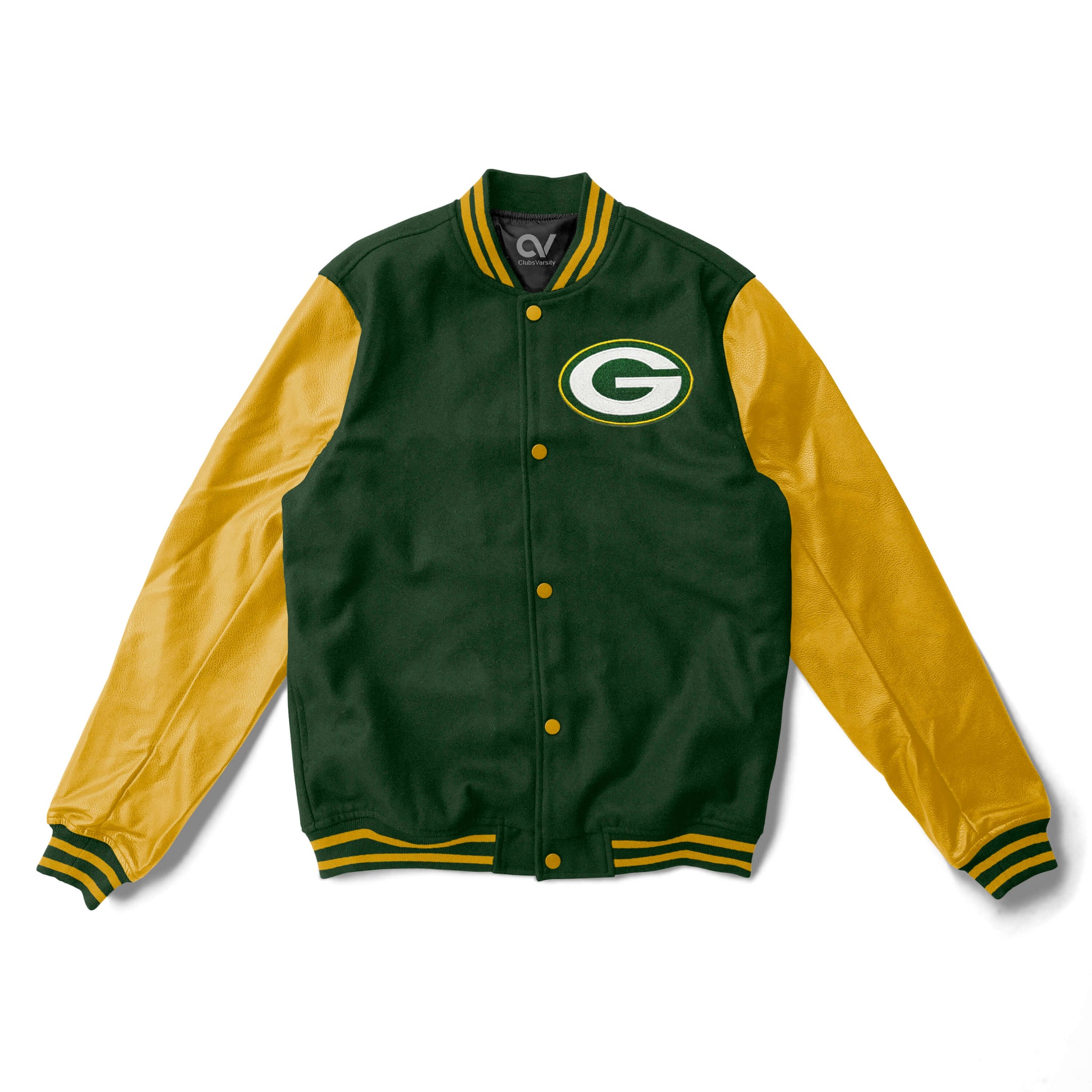 Green Bay Packers Varsity Jacket - NFL Letterman Jacket - Clubs Varsity - Clubsvarsity