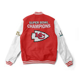 Kansas City Chiefs Varsity Jacket -  Super Bowl Champions - Red - NFL Letterman Jacket - Jack N Hoods