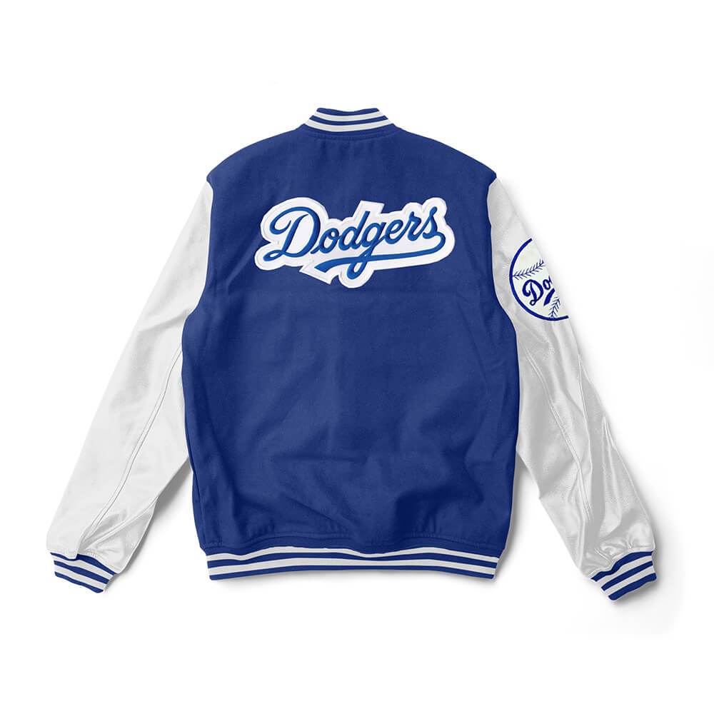 Vintage LA Dodgers Team Blue And White Varsity Jacket - Maker of